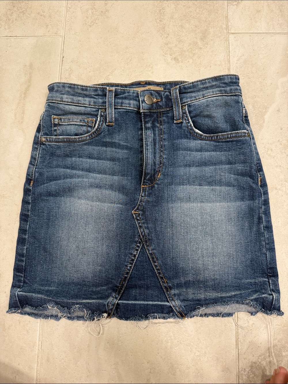 Joe's Jeans Denim Skirt Frayed Mini Skirt Women's Size 25